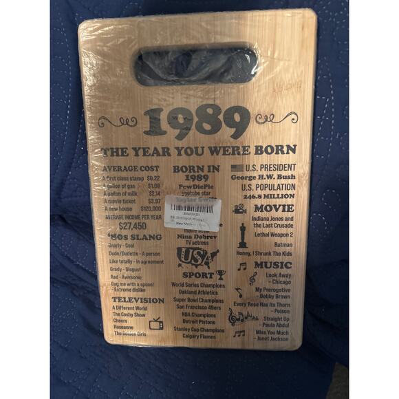 New Born in 1989 Cutting Board Dates Events Television Movies and More - Picture 1 of 4